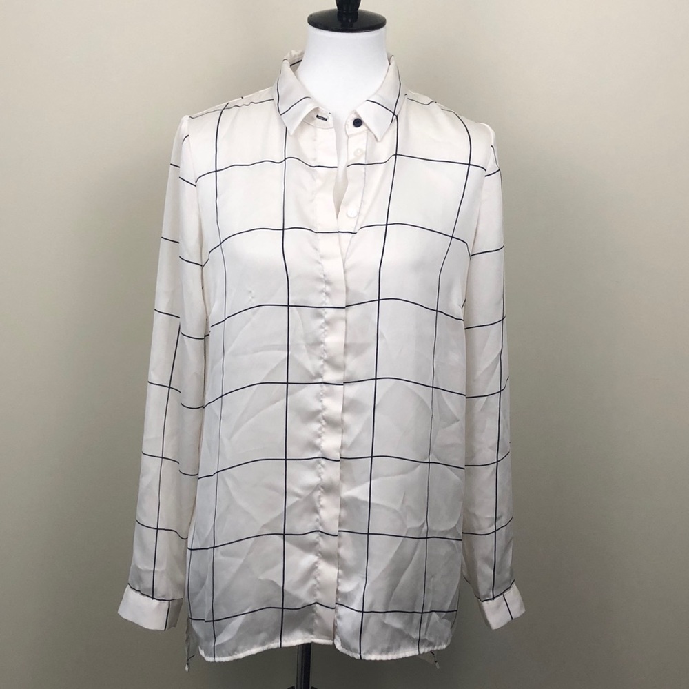 The Limited White Button Down Blouse Size Medium